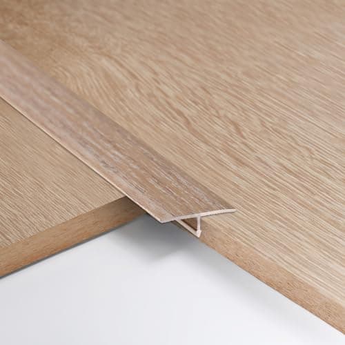 Image of 3pcs 2cm Aluminum T Molding Floor Transition Strip Metal Flat Divider Strip for Joining Floor Gaps Laminate Profile Flooring Edge Trim Cover Strips,0.9m Kakii