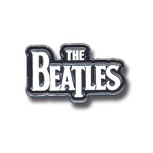Image of The Beatles white Drop T Logo Official Metal Pin badge One Size
