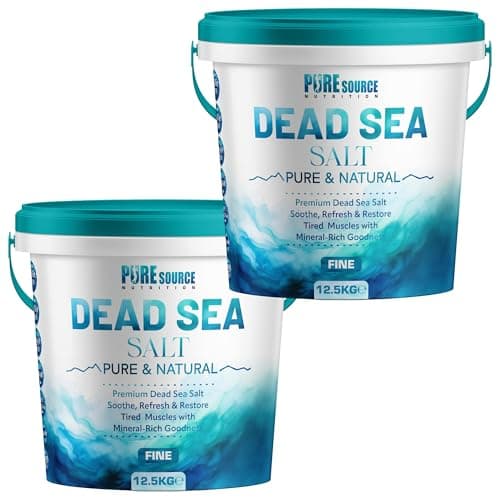 Image of PSN Dead Sea Salt Fine in Bucket – Pure Natural Mineral-Rich Bath Salt for Relaxation, Foot Soaks, Stress Relief & Muscle Recovery – Premium Spa-Grade Salt (25Kg)