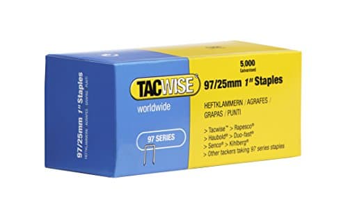 Image of Tacwise 0305 Type 97 / 25 mm Galvanised Narrow Crown Staples, Pack of 5000