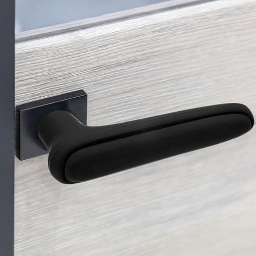 Image of PATIKIL 5.9 Inch Door Handle Cover Silicone Sleeve Protector, Cushion Cover Protect Hands for Kitchen Bathroom Bedroom, Black