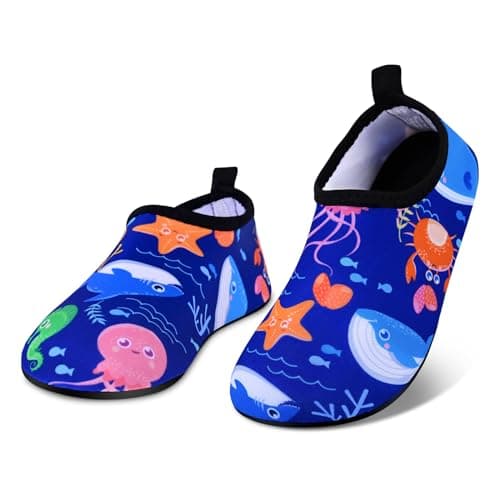 Image of Kids Water Shoes Toddlers Swim Beach Shoes, Infant Wet Swimming Pool Shoes for Boys Girls Non-Slip Quick Dry Aqua Socks, Soft Skin Barefoot Baby Holiday Essentials for Garden Sea Waliking Wetsuit