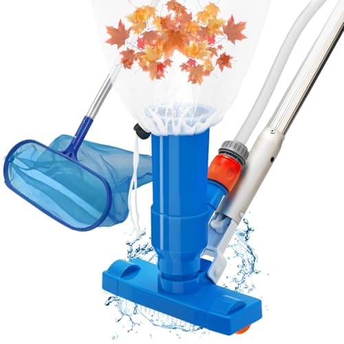 Image of Pool Cleaning Kit, Swimming Pool Vacuum Cleaner with Large Pool Nets for Cleaning Skimmer Set, 1.4M 57in Handhold Pool Cleaner for Pond Spa Hot Tub Cleaning Kit