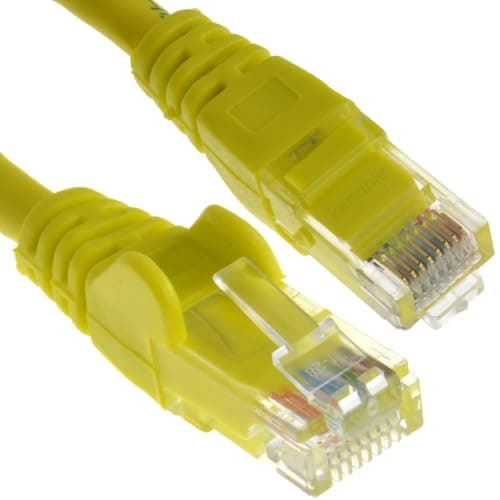 Image of kenable CAT6 Ethernet Cable Yellow LSZH Gigabit Network Patch Lead RJ45 CCA UTP 2m