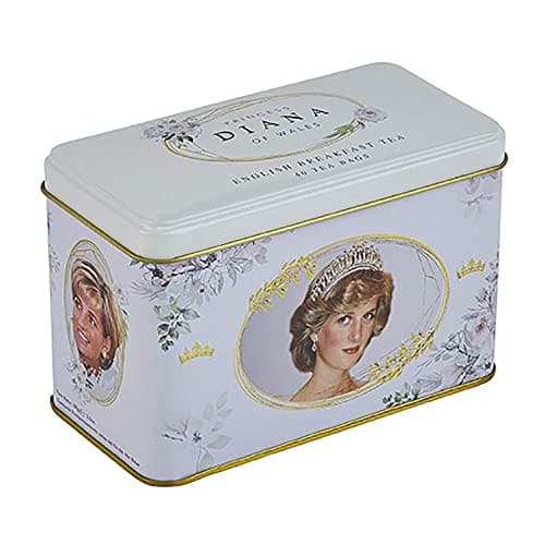 Image of New English Teas Princess of Wales, Diana Tea Tin with 40 English Breakfast Teabags