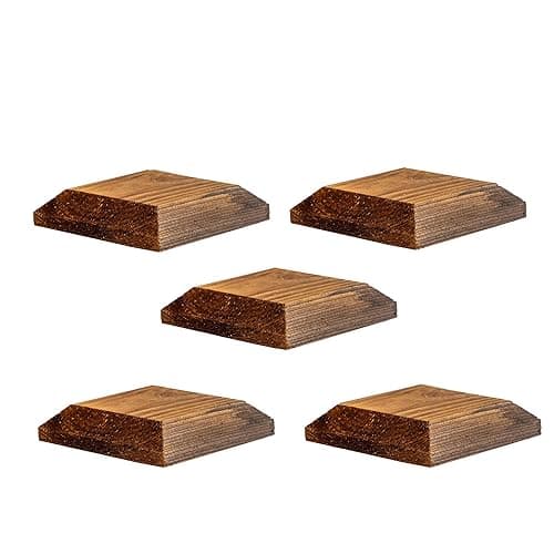 Image of Timber Fence Post Cap | Fits 4x4" (100x100mm) Posts | Brown | Square Posts | Pack of 5