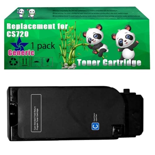 Image of Replacement CS720 Toner Cartridge Compatible for Lexmark CS720 CS725 CX725 Printers, Up to 7000 Pages, Vivid Colors, Contains Chip (1 Pack Cyan)
