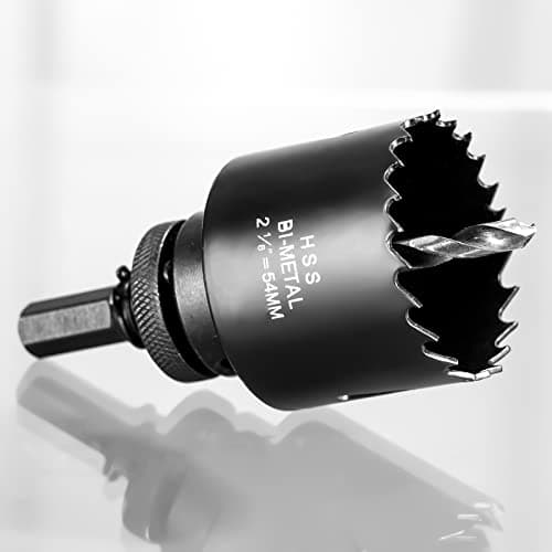 Image of 54mm HSS Hole Saw, M42 Bi-Metal Wood Hole Dill Bit, Round drill Cutter for Pipe Vent, Plasterboard, Plastic and Copper