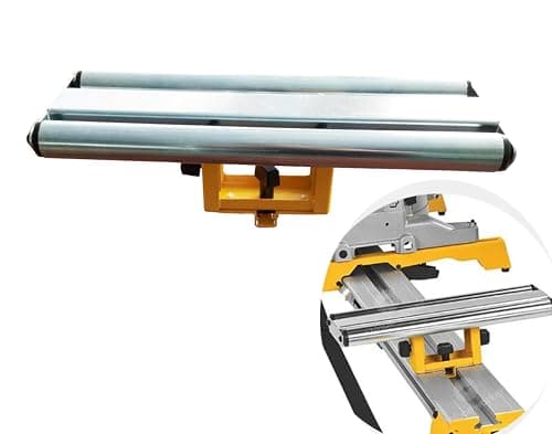 Image of deawater 1pcs Miter Saw Stand Wide Roller Support for DEWALT DW7027, DE7027 Large, Workbench Attachment, Heavy-Duty Roller Work Support Fixture