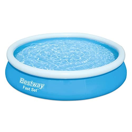 Image of Bestway Fast Set Swimming Pool, family paddling pool for kids and adults; 5377L, 3.66 m x 76 cm, blue