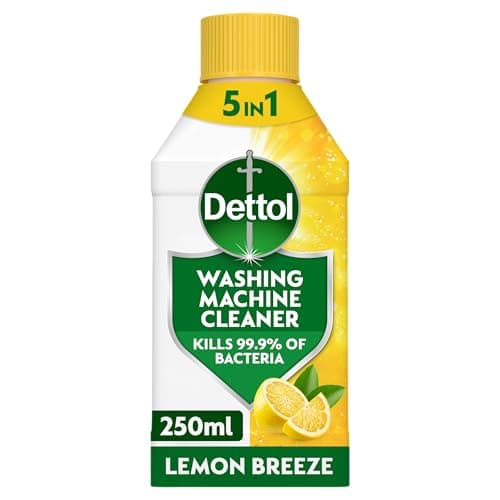 Image of Dettol, Washing Machine Cleaner, Lemon, 250ml, Antibacterial, Removes Bacteria, Odours, Limescale and Hidden Dirt, Lasting Freshness, Kills 99.9 Percent of Bacteria