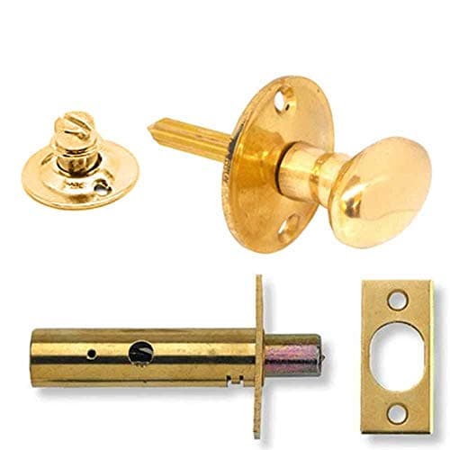 Image of Yale P-M44T-PB Door Security Bolt with Thumbturn, Polished Brass Finish, Standard Security, Visi Packed, suitable for hinged and wooden doors