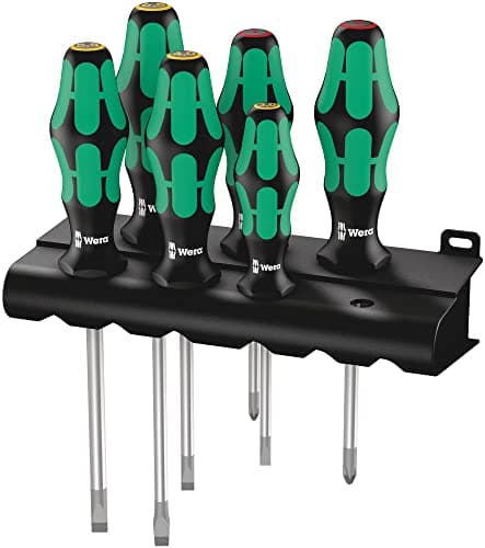 Image of Wera 334/6 Kraftform Plus Lasertip Screwdriver Set, PH/SL, 6PC, 05105650001