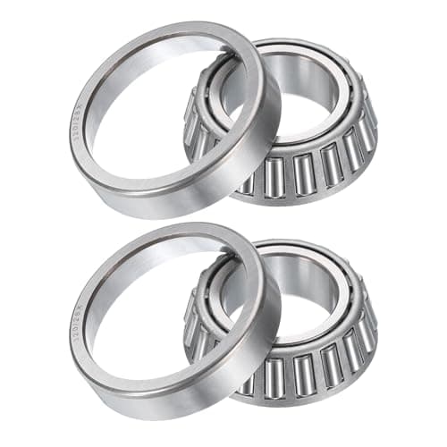 Image of sourcing map 2pcs 320/28X Tapered Roller Bearing Cone and Cup, 28mm Bore x 52mm OD x 16mm Thick, Chrome Steel Taper Bearing Set, ABEC-5