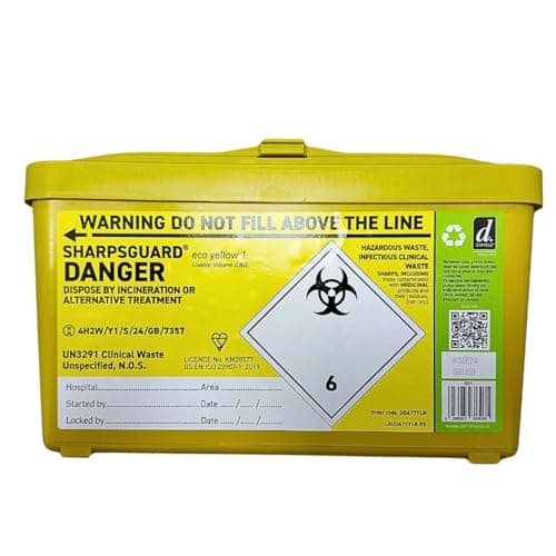 Image of Sharpsguard Sharps Bin 1 litre - Yellow