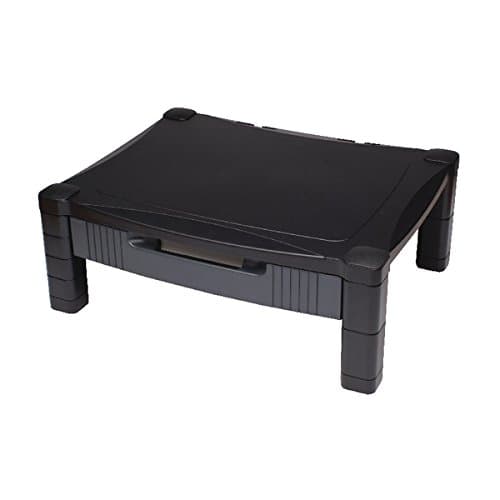 Image of Contour Ergonomics Adjustable Monitor Stand with Drawer Black