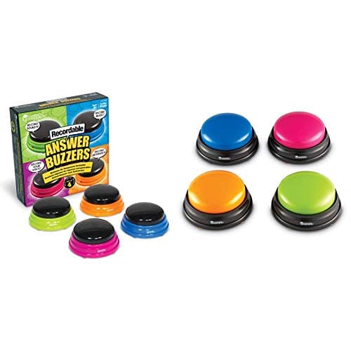 Image of Learning Resources Recordable Answer Buzzers Set of 4 & Learning Resources Answer Buzzers
