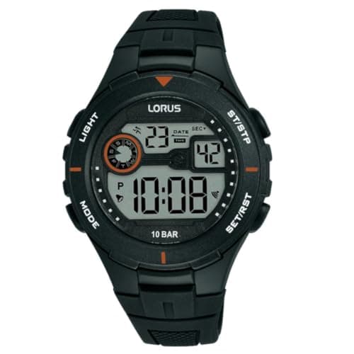 Image of Lorus Men's Digital Quartz Watch with Silicone Strap R2381PX9, black