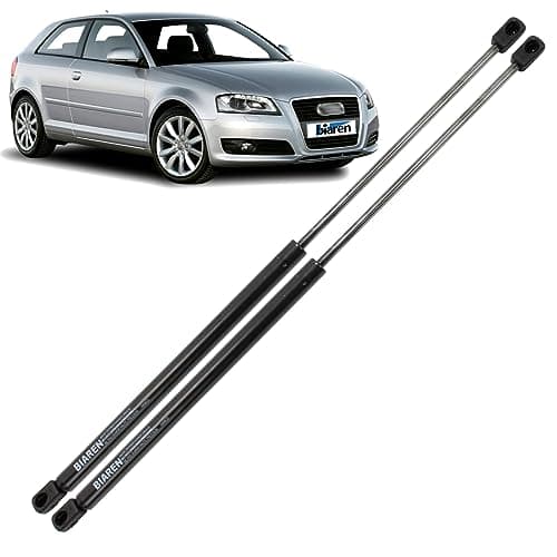 Image of BIAREN 2x Rear Tailgate Boot Gas Struts For Audi A3 8P1 Hatchback 2003-2012 Lift Support System 480 (N) 488 MM 8P3827552A 8P3827552C 8P3827552