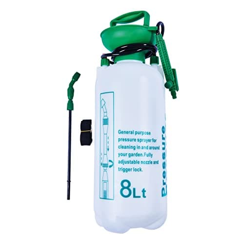 Image of Amtech - Pressure Sprayer for Watering Plants, Spraying Weed Killer, Fertiliser, and More, Easy to Use with Shoulder Strap and Spray Lance, Trigger Lock for Continuous Flow, Home DIY (8 Litres)