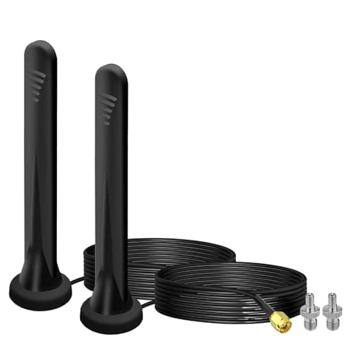 Image of 2pcs 5G LTE Antenna Signal Amplifier Omnidirectional Network Antenna SMA TS9 Connector 15 dbi Magnetic Base Antenna with 3M Cable for 3G/4G/5G/GSM/GPRS Router IoT Gateway Smart Home