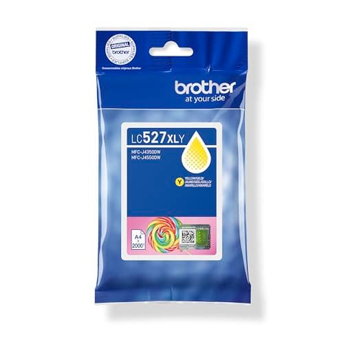 Image of Brother LC-527XLY Inkjet Cartridge, Yellow, High Yield, Single Pack, includes 1 x Inkjet Cartridge, Genuine Supplies