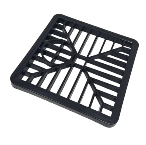 Image of fiXte® Square Gulley Grid Drain Cover Grate Lid Heavy Duty PVC for drain hoppers 150mm x 150mm (6” x 6”) Black (1)