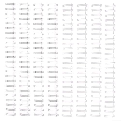 Image of Vaessen Creative Metal Wires 2:1 White & Silver-8 Pcs of 16 mm Easy Binding Machine-for Bookbinding Notebooks, Documents, Planners, Journals and Albums, Various, 30,5 cm x 16 mm