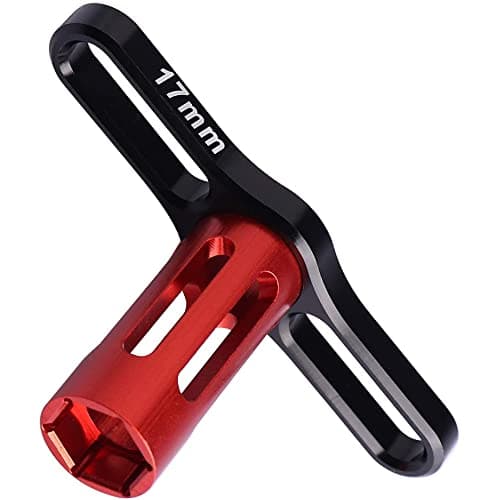 Image of CENPEK 17mm Wheel Hex Sleeve Wrench for 1/8 RC Car Tires-Red