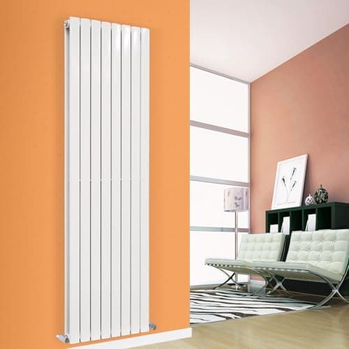 Image of Designer Flat Panel Radiator Horizontal Vertical Modern Central Heating Rads (Double - 1600 x 456mm, White)