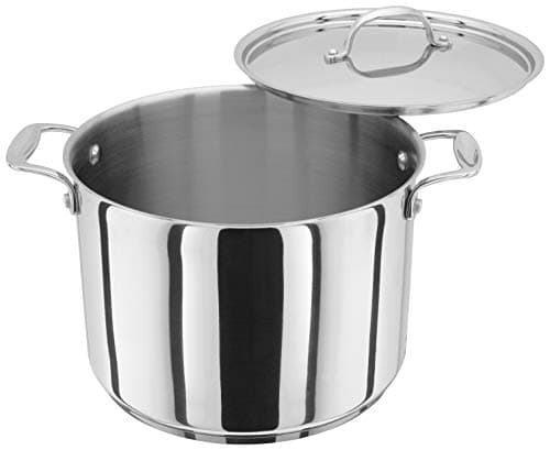 Image of Stellar Profile 24cm Stockpot with Lid - 7L Stainless Steel Cooking Pot with Twin Handles – Induction Hob Compatible, Dishwasher & Oven Safe, Uncoated & PFAS-Free