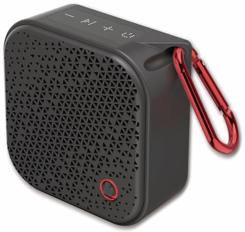 Image of Hama Bluetooth Speaker Pocket 2.0 Waterproof (Compact, Small Bluetooth Box, IPX7 Music Box Waterproof, 14 Hours Playtime, AUX, Hands Calling, 3.5 W, Lightweight Speaker with Carabiner) Black