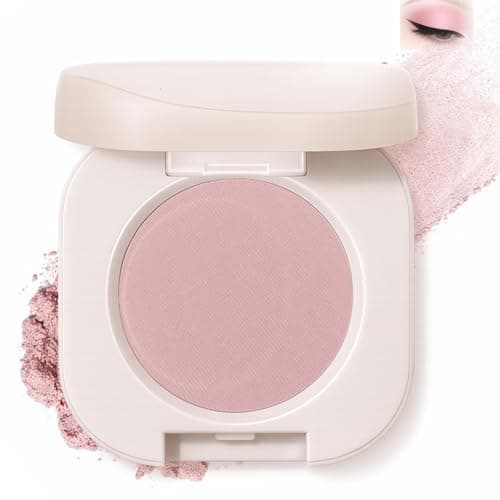 Image of Matte Soft Pink Single Pressed Eyeshadow, Highly Pigmented Smooth Blendable Powder, Soft Creamy Texture, Lightweight and Long-Lasting Finish for Natural Daily Eye Makeup