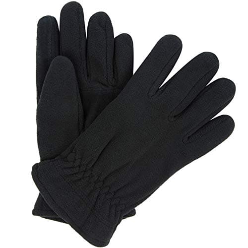 Image of Regatta Kingsdale Thermal Balance Plus Microfleece Thinsulate Lined Gloves - Black, Large/X-Large