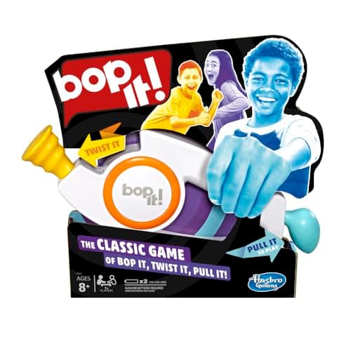 Image of Hasbro Gaming Bop It! Electronic Dexterity Game, Travel Toys for Gids, Sound & Action Fun, Ages 8+, Solo or Group Play