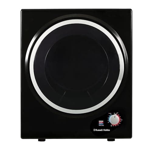 Image of Russell Hobbs RH3VTD800B Black 2.5kg Compact Mini Vented Tumble Dryer, Portable, Freestanding Table Top Dryer With 3 Heat Settings Small