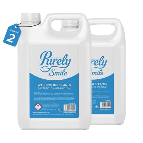 Image of Blake & White Germicidal Washroom Cleaner Concentrate 5L - Purely Smile Bathroom Cleaner for Ceramic, Stainless steel & Non Porous Surfaces - Disinfectant Liquid for bacteria & Limescale - Pack of 2