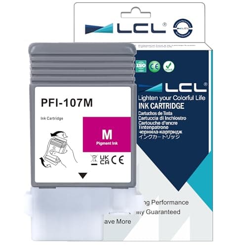 Image of LCL PFI-107 Magenta 130ml Ink Cartridge Replacement for Canon PFI-107 PFI-107M PFI107M for Canon ImagePROGRAF iPF670 iPF680 iPF685 iPF770 iPF780 iPF785 (1 Pack)