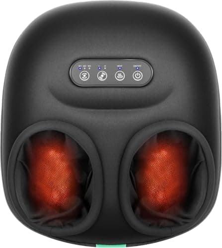 Image of Medcursor Foot Massager Machine with Heat, Deep Kneading Air Compression Feet Massager, Shiatsu Foot Massage for Home or Office Use,Gifts for Women and Men (Dark Grey)