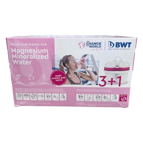 Image of BWT 120 Litre Longlife Mg2+ Water Filter Cartridge 3 Plus 1 Pack, White