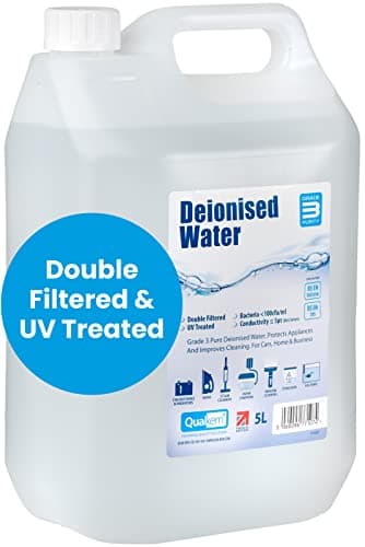 Image of Qualkem Grade 3 Deionised Water 5ltr - Deionised Water for Iron Steam, Steam Cleaner, Car Batteries & Radiators, Car Cleaning, Aquariums - Steam Iron Water Distilled/Deionized Water/De-ionized Water
