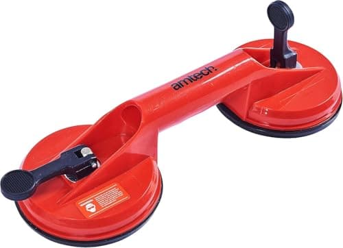 Image of Lotus Dual Cup Suction Lifter, 60kg Capacity, 115mm Rubber Cups, Glass Sheet & Mirror Lifting Tool, lot-J1870