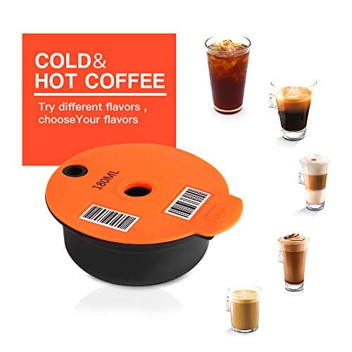 Image of i Cafilas Refillable Coffee Capsules, Stainless Steel Coffee Pods Compatible with Tassimo Machines (180ML-Big)