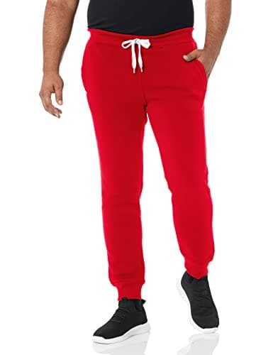 Image of Southpole Men's 1570 Fleece Jogger, Red (A), Medium