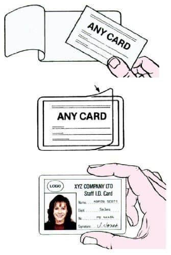 Image of Customcard ltd Self Cold Seal ID Laminating Pouches Pack of 5 Credit Card (54mm x 85mm)