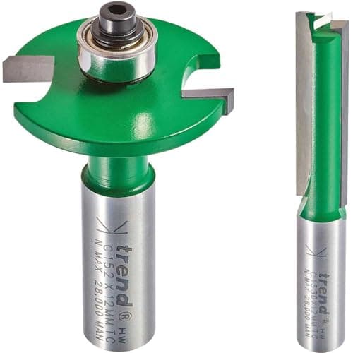 Image of Trend CraftPro Kitchen Fitters Pack with Worktop Cutter, Biscuit Jointer Cutter, 3 x Connecting Bolts & 10 x No.20 Biscuits, CR/KFP/3X12MM
