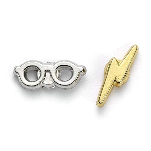 Image of Official Harry Potter Lightening Bolt and Glasses Stud Earrings