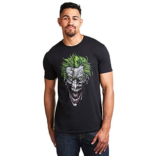 Image of DC Comics Men's Joker T Shirt, Black, L UK