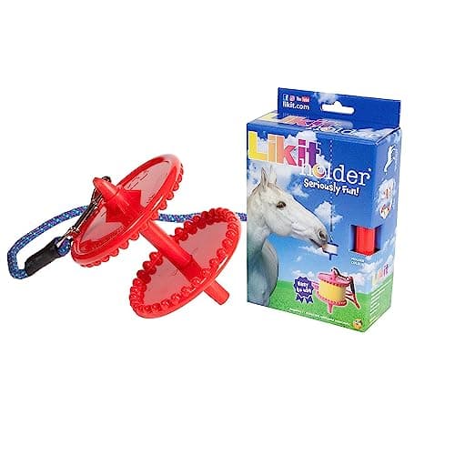 Image of Likit Holder Red | Stable Toy for Horses, use with Likit Horse Treats | Help Horse Boredom | Red