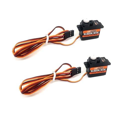 Image of 2Pcs FMS Servo 9g Digital Metal Gear Servo Positive with 460mm Length Cable for RC Airplane Model Car
